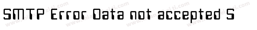 SMTP Error Data not accepted SMTP字体转换
